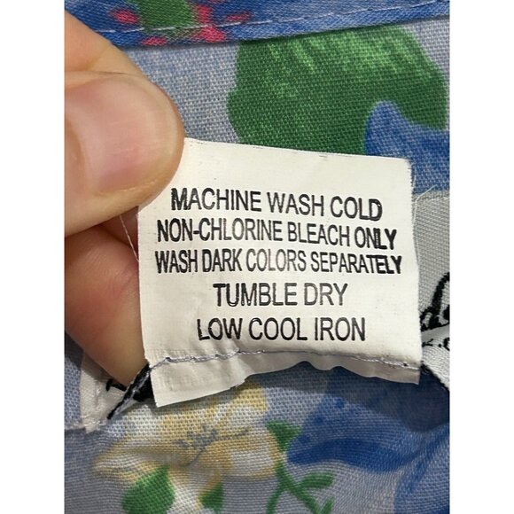 Vtg Anthony Richards Floral Housecoat Embroidered Yoke Pockets Zip Front Size M - Picture 8 of 10